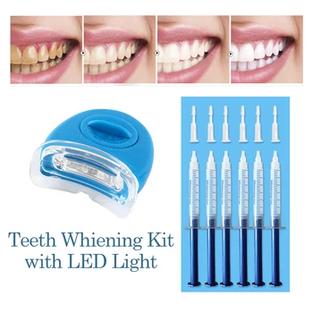 Nov Komplet za Beljenje Zob z led luči 44% Peroksid Zobni Beljenje Sistem Oralni Gel Kit Zob Whitener Zobozdravstvena Oprema