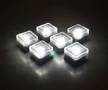 NOVA LED Podzemnih Lučka Krova Svetlobo Bele Sončni Vrt Svetlobe Opeke Ice Cube Pot Vgradne led talna luč Brezplačna Dostava