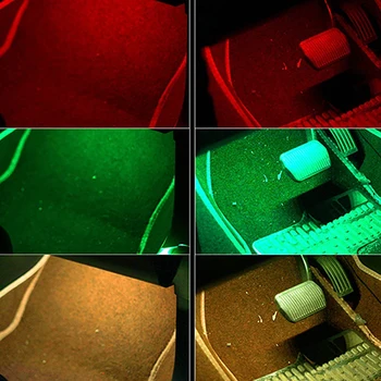 Novem Car Interior Tla Dekor Daljinski upravljalnik Pisane Atmosfere, LED Trakovi Luči