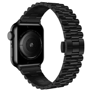 Novi trakov za apple watch 6 se band serije 5 4 3 44 mm 40 mm 42mm 38 mm pas za iwatch razredi Luksuzni Zapestnica iz Nerjavečega Jekla