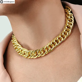 Novo pogodbeno in modi pretirana osebnost debele kratkih verig ogrlica ženski nakit trgovini