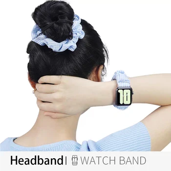 Novo Scrunchie, Elastični trak za Apple Gledati Serije 5 4 3 2 1 razredi Zapestnica za iWatch 38/40/42/44 Watchband Dodatki Darilo