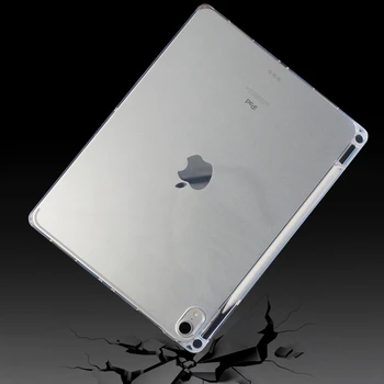 Ohišje za iPad Pro 11 inch 2020 Primerih Pregleden TPU Silikon Tablet Hrbtni Pokrovček s Svinčnikom Nosilec za iPad Pro 2020 Funda Coque