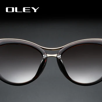 OLEY Visoke Kakovosti Mačka Oči, sončna Očala Ženske blagovne znamke oblikovalec Polarizirana sončna Očala za žensko Vožnjo očala gafas zonnebril dames