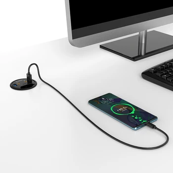 ORICO Namizje Grommet USB 3.0 HUB Z Slušalke Mikrofonom Vrata Tip C HUB OTG Cepilec Za Prenosnik Dodatki