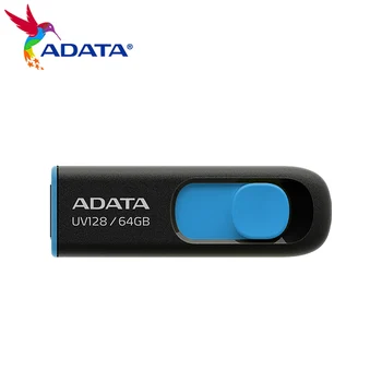 Original ADATA UV128 USB ključek 16GB 32GB 64GB 128GB High Speed USB 3.2 Gen 1 Memory Stick Pendrive Za Računalnik