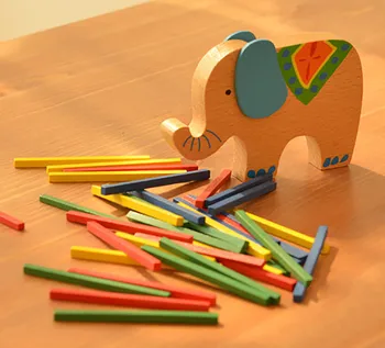 Otroci Izobraževalnih Igrač slon Lesene Ravnotežje Igre Montessori Bloki Igrače Darilo Izobraževalne sestavljanke juguetes brinquedos