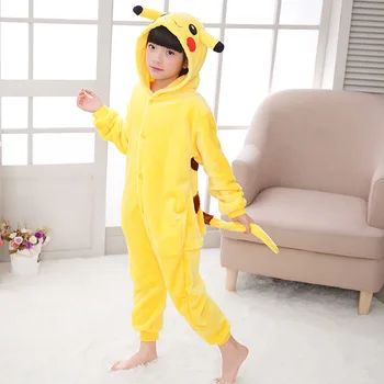 Otroci, Otroci, Živali Kostum Cosplay Rumen pulover s kapuco Anime Halloween Anime Hooded Onesie Kostume Jumpsuit za Fant Dekle Pajama