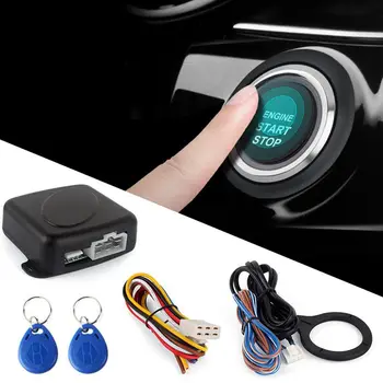 Pametne RFID Avto Alarmni Sistem Push Engine Start Stop Gumb za Zaklepanje Vžiga Immobilizer z Oddaljenim brez ključa Pojdi Vnos Sistem 12V