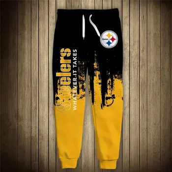 Pittsburgh kul Ameriški Nogomet 3D Steelers sweatpants Grafiti šivanje modno oblikovanje priložnostne hlače