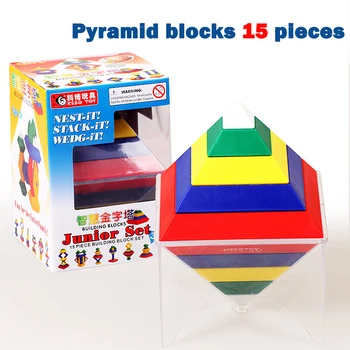 Plastični Geometrijski 3D gradnikov Inteligence Čarobno Stolp Nadomestnih Piramida Diamond Diy Gradnik za Otroke je Igrača