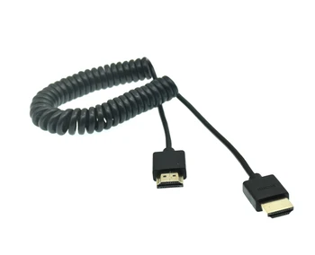 Plitev 0,6 M 1,5 M, 2,5 M HDMI na HDMI Kabel HDMI moški-moški Stretch Pomlad Curl Prožni Kabel 4k*2k 60Hz 2.0 OD 3.2 mm