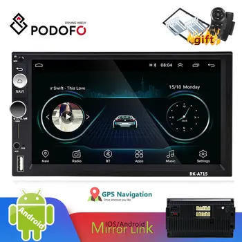 Podofo2 Din Android avtoradio Avto Multimedijski Predvajalnik Videa 7