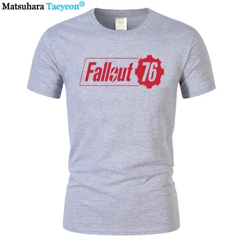Poletje Kratek Rokav, Bombaž T majice, tiskanje Visoke Kakovosti T-shirt Igro Fallout 76 majica s kratkimi rokavi Moški Priložnostne Vrhovi Tees