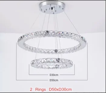 Preprosto razkošje kristalni lestenec krog ustvarjalnih LED svetilke, lestenci, spalnica led žarnice led lustre lestenci razsvetljavo
