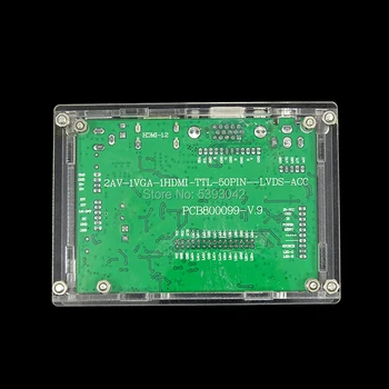 Primerna za naše 2AV VGA HDMI je združljiv LED/LCD-zaslon gonilnik krmilnika odbor matične plošče prozorno zaščitno polje lupini
