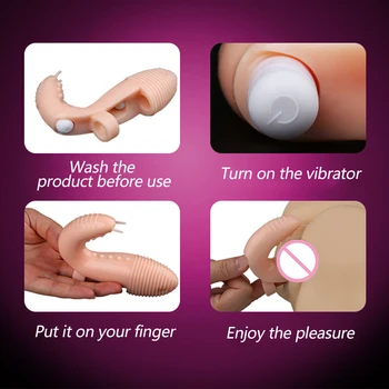 Prst Rokav Vibrator za Klitoris Stimulator G Spot Masaža Prst vibracije Za Nekaj Ženskih Masturbator Sex Igrače Za Ženske