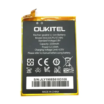 Prvotne 3200mAh S61 Baterija Za OUKITEL S61 Za OUKITEL U25 Pro MTK6750T Telefon Zamenjava Baterije+številko za Sledenje