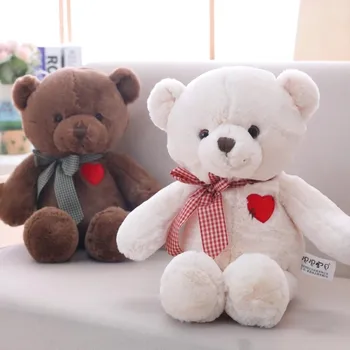 PUNIDAMAN Ljubezen medvedek s srcem vezenje plišastih lutke otroci igrače za otroka, otrok visoke kakovosti darila nagačen medved