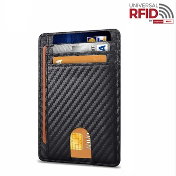 RFID Pravega Usnja Enostavno Potisnite Poslovno Kartico sim Moške Safiano Black Široko Plus Velikost id kartice Denarnice Jasno Okno Primeru