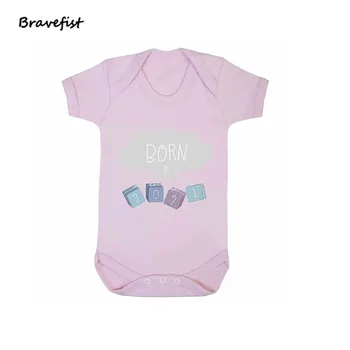 Rojen Leta 2021 Baby Bodysuits Za Novorojenčka Tees Kratkimi 0-24Months Poletne Obleke Otroška Oblačila Jumpsuits Vrhovi Sivo Onesies