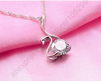 Romantični Design Ptica, ogrlico, Obesek Za Ženske 925 Serling Srebro Shinning CZ za Ženske, Modni Nakit Brezplačna Dostava