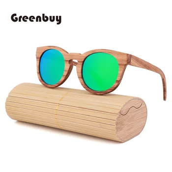 Ročno izdelani leseni zebra lesa polarizirana očala zaščite, sončna očala ženske, potovanja, jahanje, moška sončna očala