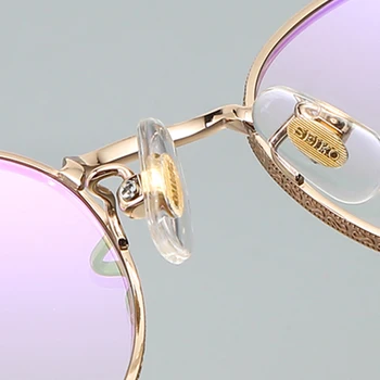 SEIKO Čistega Titana Krog Očal Okvir za Ženske Optična Očala Očala za Kratkovidnost Postopno HC3021 Rx-lahko