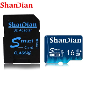 SHANDIAN Micro sd memory card 8GB 16GB 32GB mini sd 64GB 128gb Micro Sd kartico cartao de memoria 64GB TF kartice z brezplačno adapter