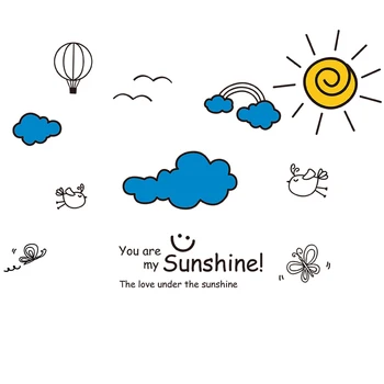 [shijuekongjian] Hrčki Živali Stenske Nalepke Vinyl DIY Sonce Oblaki Zidana Nalepke za Hišo Otroška Spalnica, Otroške Sobe Dekoracijo
