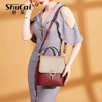 SHUCAI moda za ženske, nahrbtnik visoke kakovosti usnja crossbody torba ženske krokodil potovalna torba velika večnamenska torba