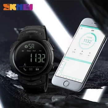 SKMEI Moda Pametno Gledati Moške Ure Kalorij Alarm Bluetooth Ure 5Bar Vodoodporni Digitalni Smartwatch Relogio Masculino 2019