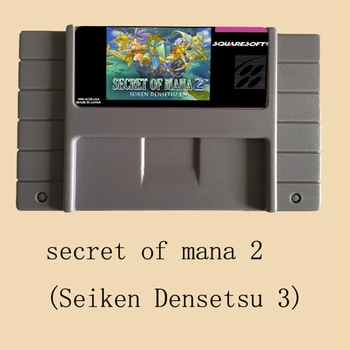 Skrivnost Mana 2 (Seiken Densetsu 3) 16 Bit Velika Siva Igra Kartice Za NTSC Igra, Igralec