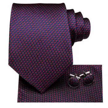 SN-3123 Hi-Tie 8,5 cm Svile Moških Kravato Vijolično Neckties za Moške Klasična Stranka Poroko Žep Kvadratnih zapestne gumbe, Modno Kravato Niz