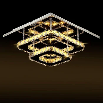Sodobna crystal led stropne luči spalnica, dnevna soba plafond lučka lampen kristal oblikovanje svetlobe napeljave Lustre Luminarias