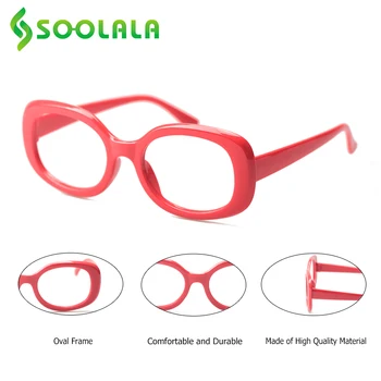 SOOLALA 2pcs Krog Anti Modra Svetloba Obravnavi Očala Ženske Očala Okvir Daljnovidno Presbyopic Bralci Obravnavi Očala Nova +0.5
