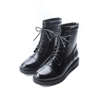 Spletni slaven isti Martin boot ženska 2020 jeseni leta 2020 vse Britanski slog nazaj zip čipke-up gleženj boot ravno suh boot