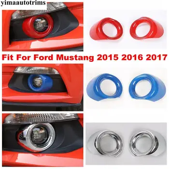 Sprednji Odbijač Glavo meglenke Sijalke, Tesnila za Dekoracijo ABS Chrome Rdeča / Modra Pribor Pokrov Trim Za Ford Mustang - 2017