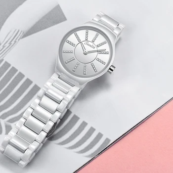 SUNKTA luksuzni ženske ročne ure znamke kristalno moda Belo Zapestnico ure pazi dame nepremočljiva gledam ženske Relogio Feminino