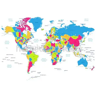 Svetovni Zemljevid Vzorec Tuš Zavesa Kopalnica Nepremočljiva Tkanine 72 Palca Set
