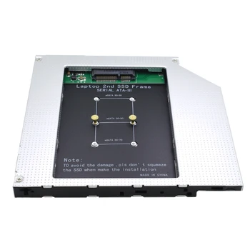 TISHRIC Aluminija 2nd HDD Caddy 9.5 mm SATA 3.0 Optibay Trdi Disk, Ohišje Adapterja DVD HDD Okno CD-ROM Primeru Za Msata SSD