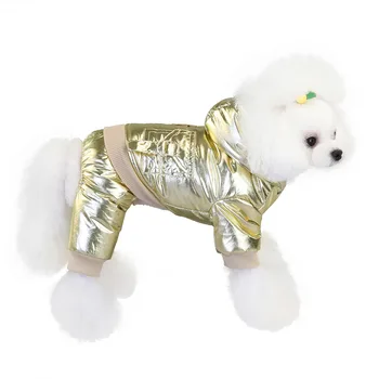 Toplo Zimo Pet Kostum Zlato in Srebro Pes Plašč Suknjič Pes Hoodie za Pug Buldog Pomorjansko Oblačila za Pse, za Majhne, Srednje Pse