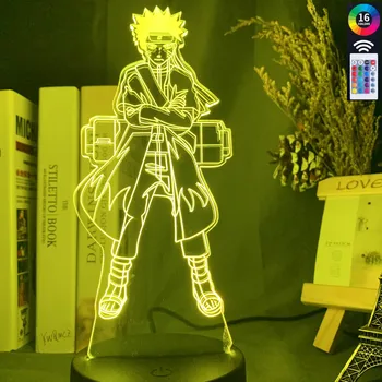 Touch Senzor Led Noč Lahka 3d Lučka Anime Naruto Slika Nočna za Otroke Otrok Spalnica Dekorativna svetila barva spreminja,