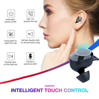 TWS G02 Bluetooth Slušalke V5.0 Brezžične Slušalke 9D Stereo Glasbe IPX7 Nepremočljiva Čepkov za xiaomi iphone Padec Ladijskega prometa