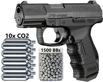Umarex Walther CP99 Compact - Blowback CO2 .177 Cal BB Puško, Zračno Pištolo - 345 FPS Steno tin znak
