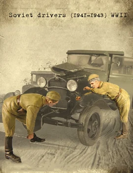 Unpainted Kit 1/35 Sovjetski drivers (1941-1943) pozimi ni treba avto slika Zgodovinski Slika Smolo Kit Miniaturni