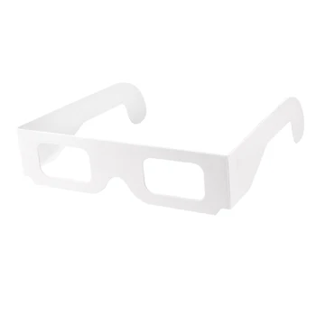 Uxcell Papir, Lepenka Difrakcijske Očala Bela Zložljivi Okvir Ognjemet Difrakcijske Očala za Počitnice in Koncert Luči