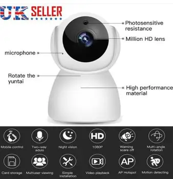 V380 Vklopite Fotoaparat 360-Stopinjski WIFI Monitor 720P HD Brezžični Wifi IP Kamere CCTV Varnosti Webcam Domov Baby Pet Monitor CAM