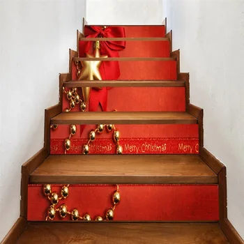 Vesel Božič 6pcs 3D Stopnice Nalepke Pisan Kamen Vzorec Stopnice Zajema Stopnicah Dekoracijo Samolepilne Tapete Nalepke MA2