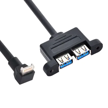 Visoke Hitrosti Prenosa Podatkov Dvojno USB 3.0 Tip A Ženski USB 3.1 Prednji Panel Header Ključ-B Kabel Podaljšek Panel Mount Tip